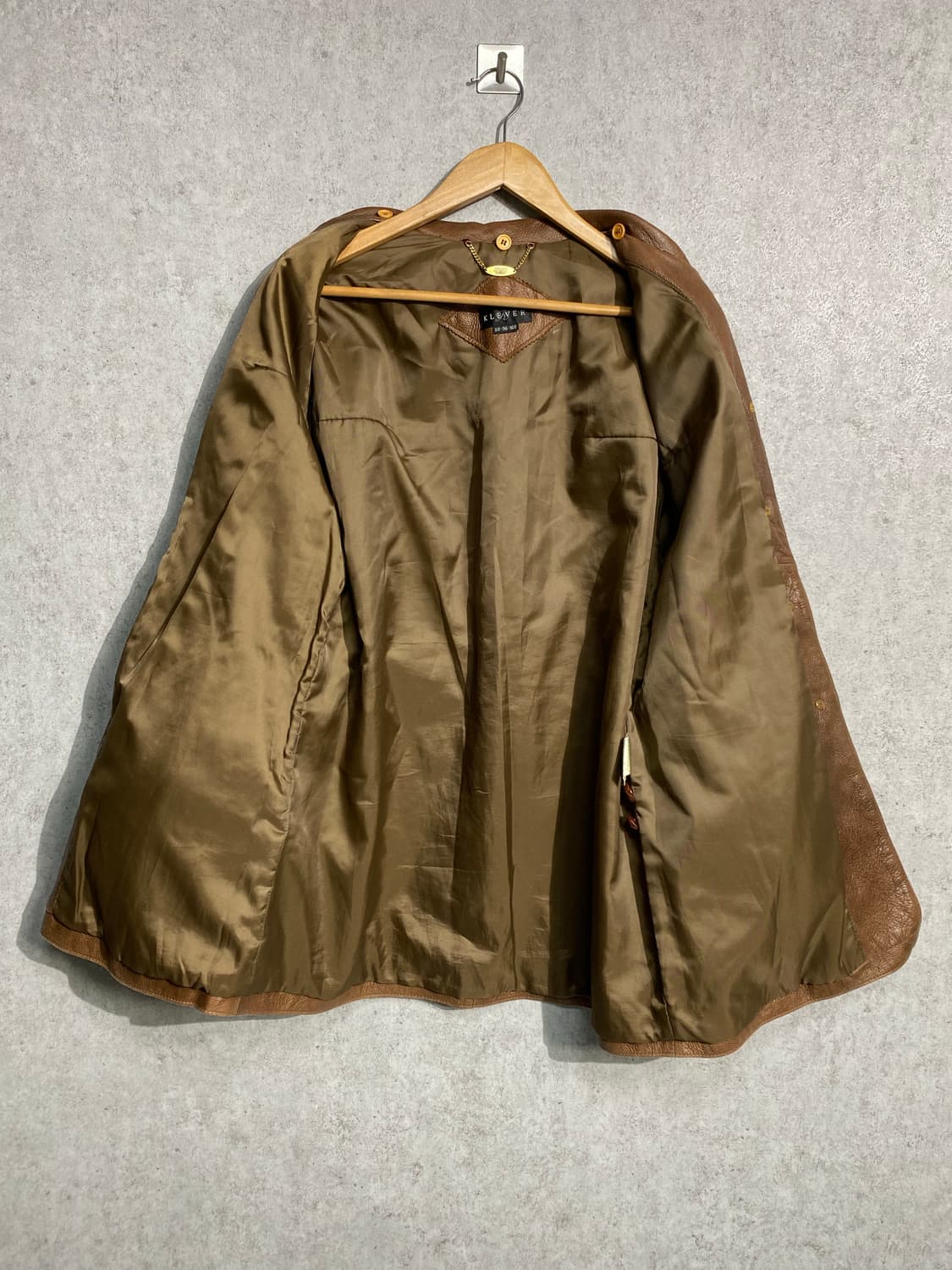 [M-L] 90s Vintage 빈티지 브라운 레더 카코트 상품이미지5