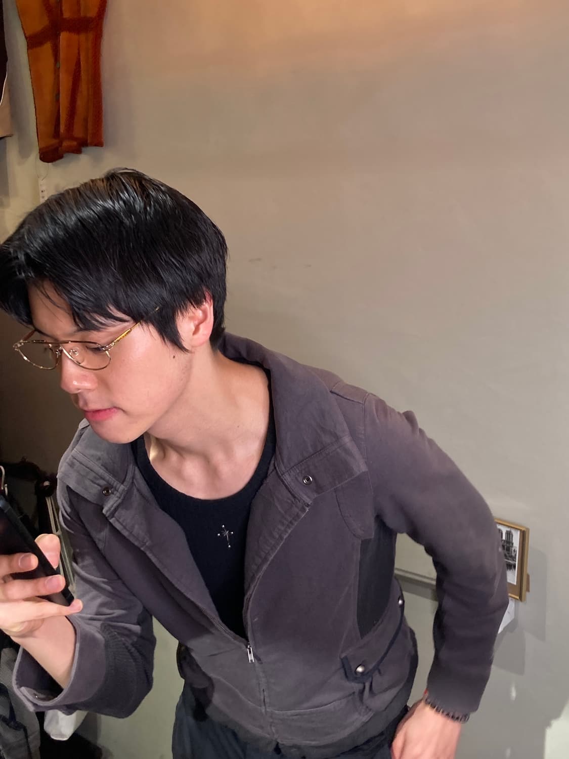 SJ 90's 18K GP 하금테 안경 빈티지안경 상품이미지2