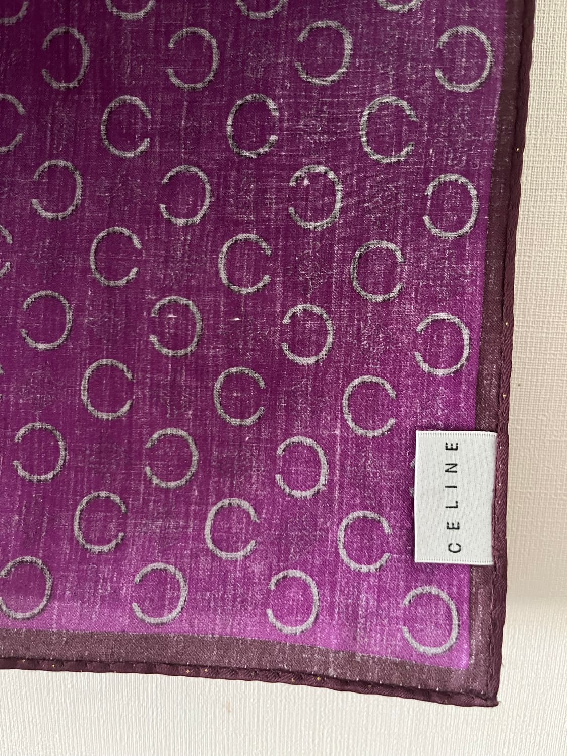 CELINE 트리옹프 스카프 (퍼플 / 미사용) 상품이미지3