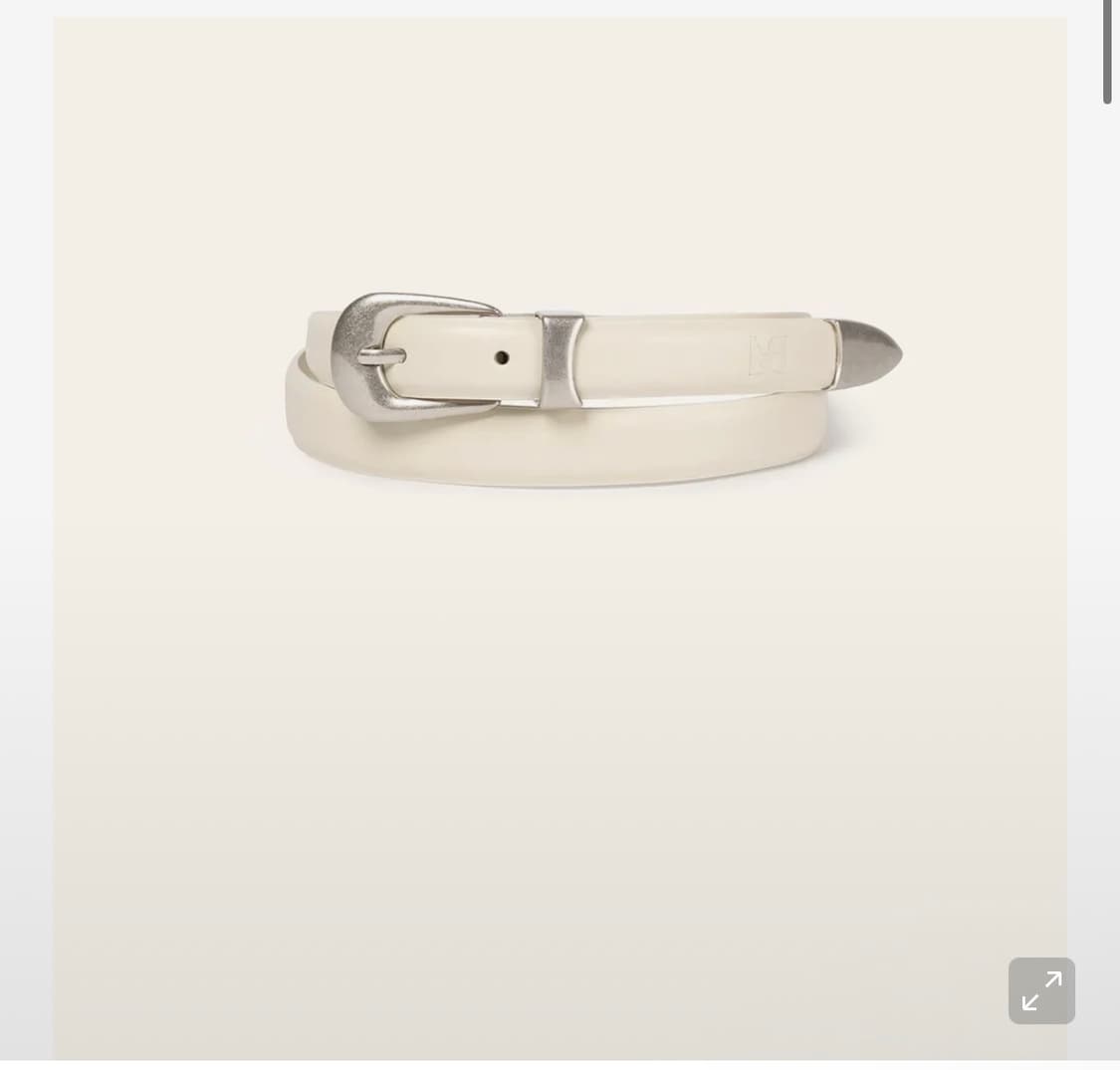 라벨아카이브 LB slim leather belt ivory 상품이미지1