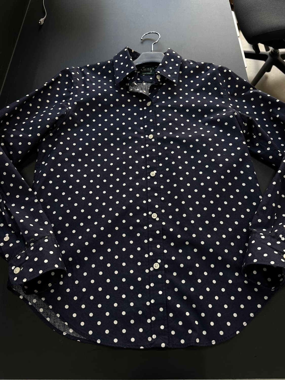 LRL 로렌랄프로렌 도트 논 아이론 셔츠 상품이미지4