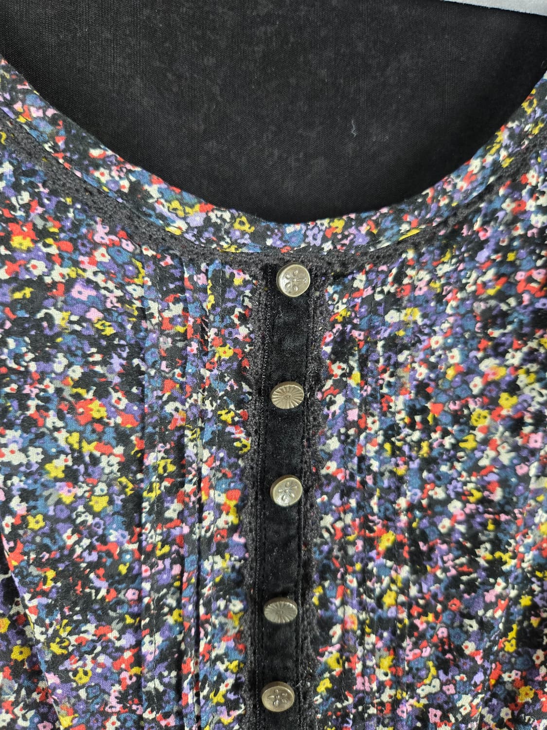 [무료배송]써스데이아일랜드 M 여성 잔꽃 쉬폰 허리밴딩 롱 원피스 상품이미지2