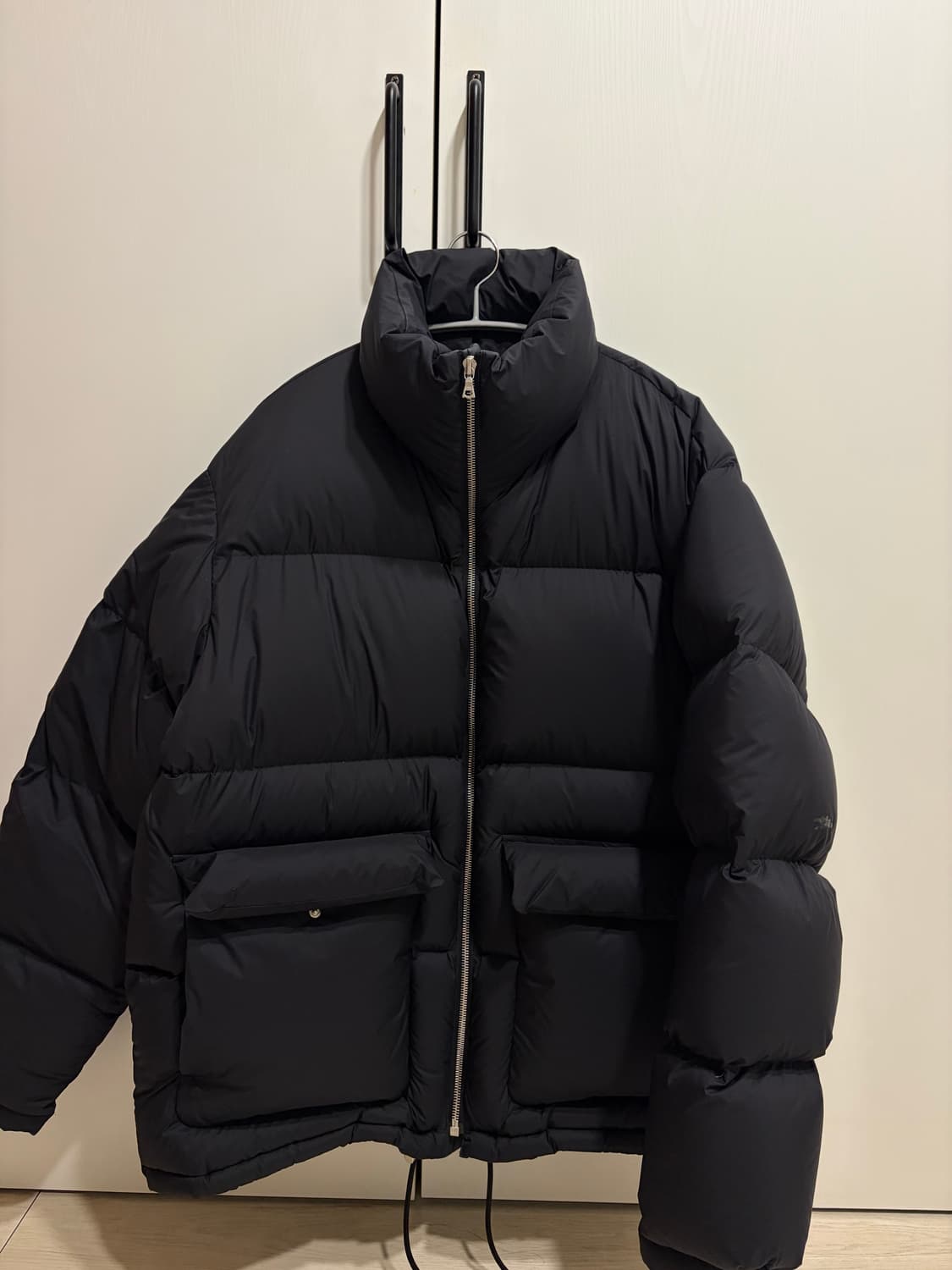 오라리 슈퍼 라이트 나일론 립스톱 다운 블루종 블랙 4사이즈 상품이미지1