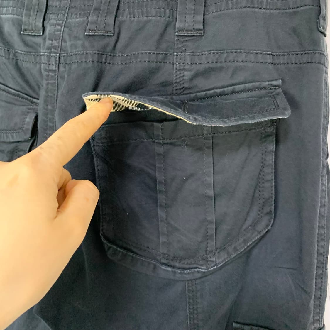 버버리 블루라벨 로우라이즈 카고 7부 카프리 팬츠 다크네이비 38 상품이미지6