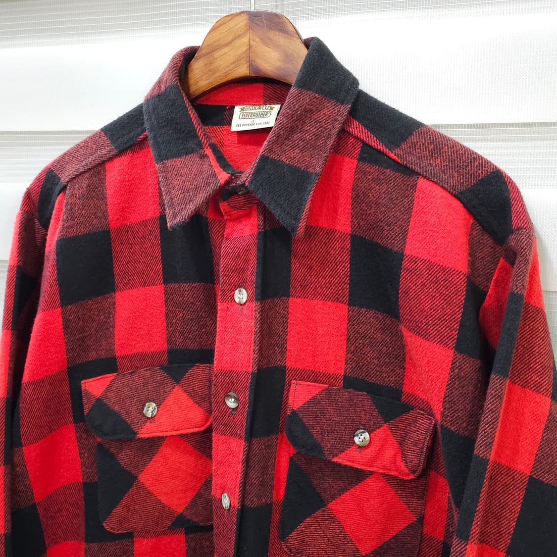 미국빈티지 90s FIVE BROTHER 체크셔츠- L 상품이미지2