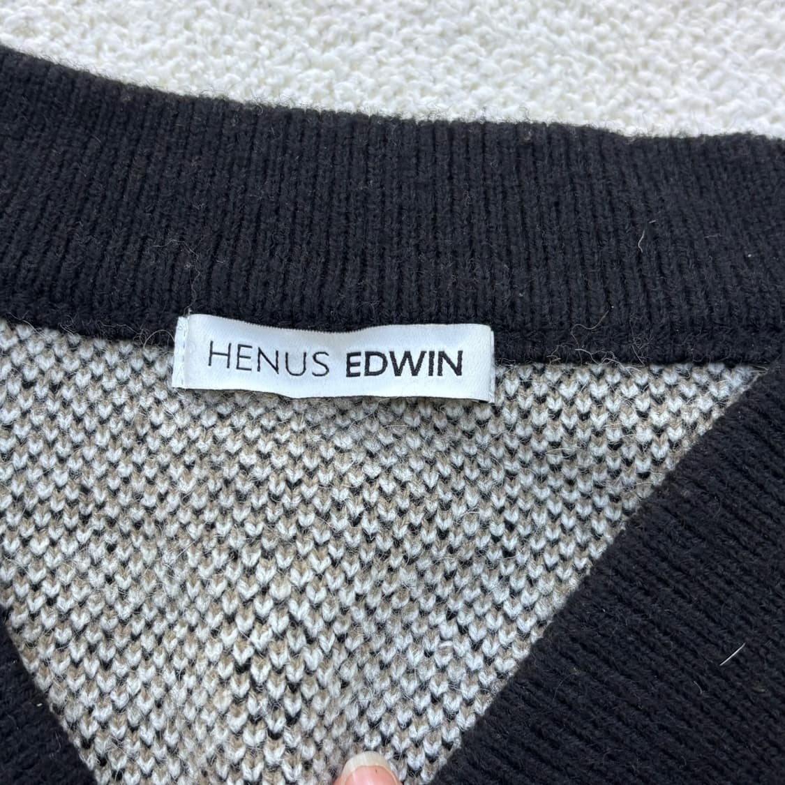 100 헨어스에드윈 체크 가디건 0320E 상품이미지3