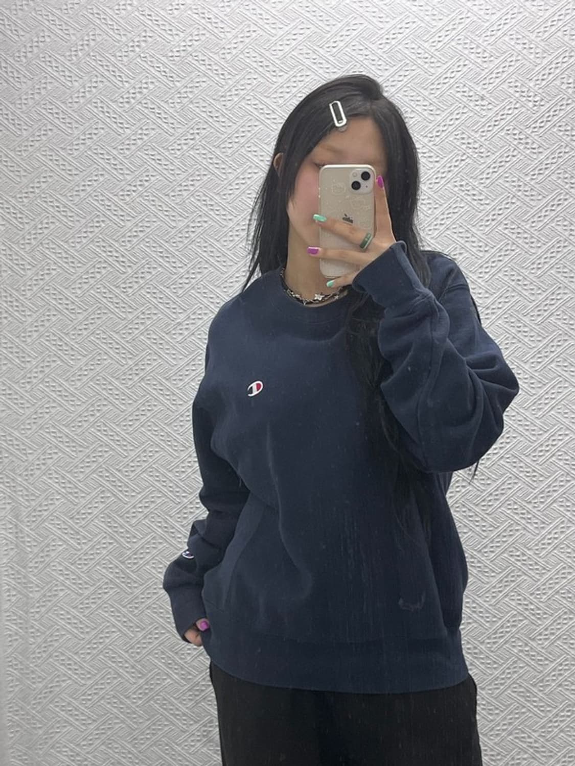 챔피언 리버스위브 베이직 모던 맨투맨 스웻셔츠 M C06897 상품이미지2