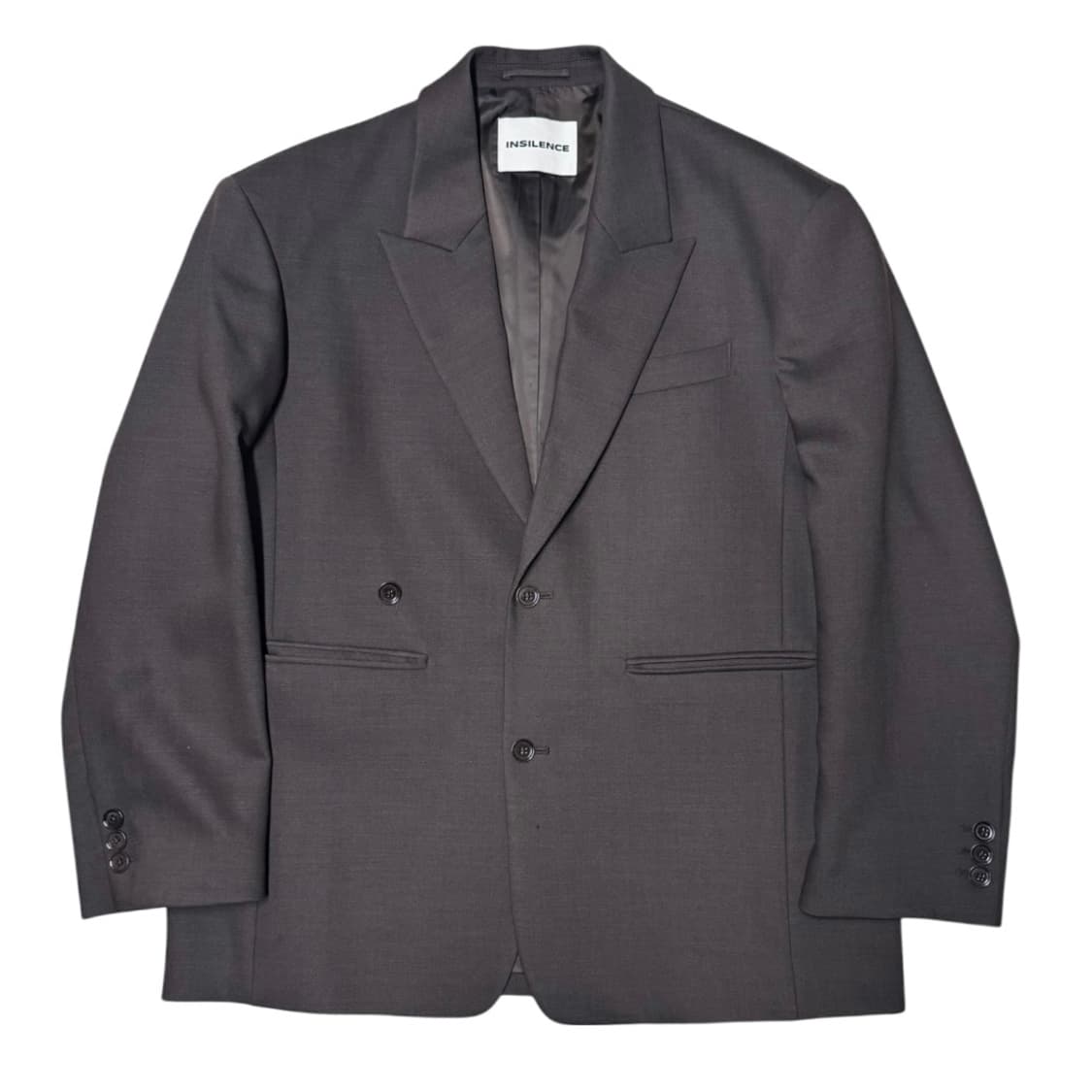 인사일런스 더블 브레스티드 오버핏 브라운 블레이저 상품이미지3