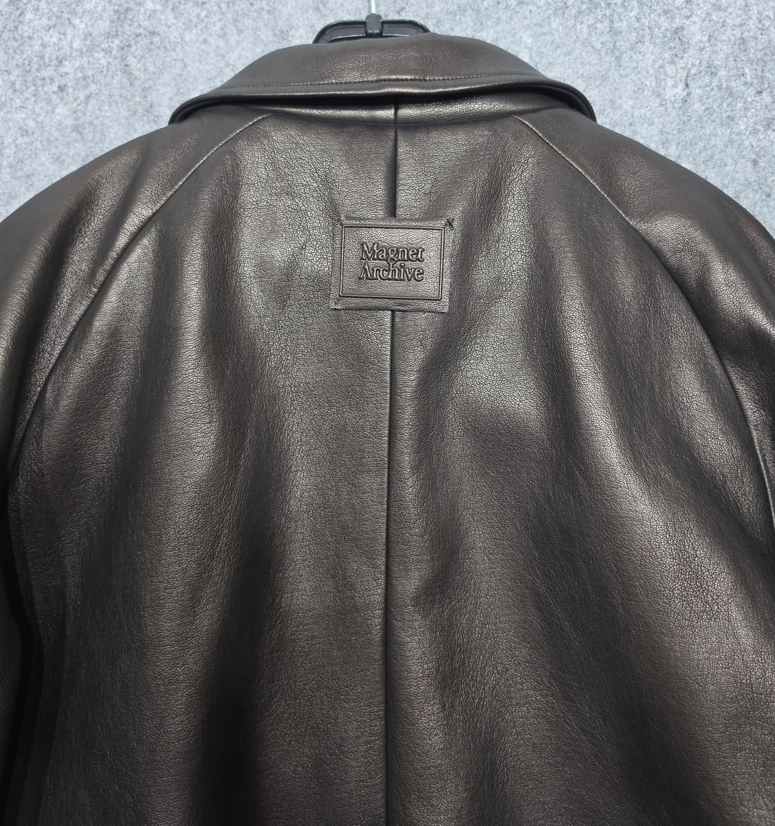 마그넷 아카이브 오버핏 미니멀무드 비건 레더 자켓 가죽 자켓 브라운 상품이미지5