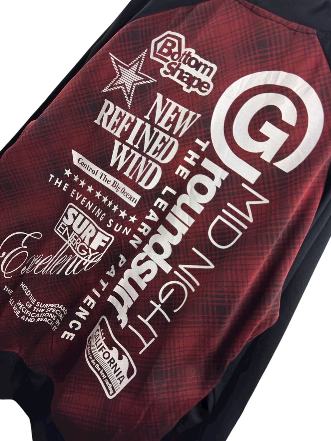 JPN Y2K 체크 레터링 프린팅 져지1233 상품이미지5