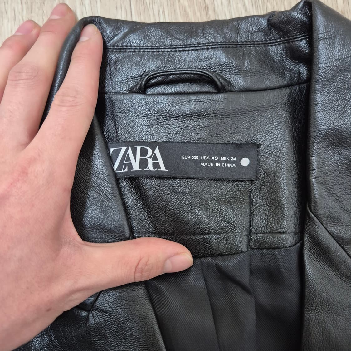 자라 여성 레더 가죽 블레이저 자켓 XS(85) 상품이미지4