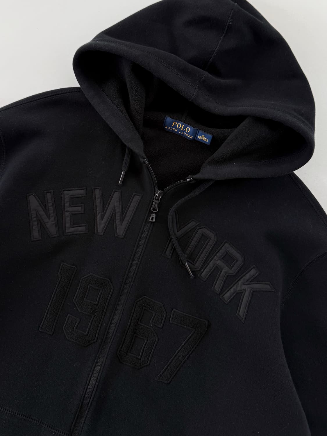 폴로 랄프로렌 오버핏 신형 블랙 뉴욕 빅로고 후드집업 상품이미지2