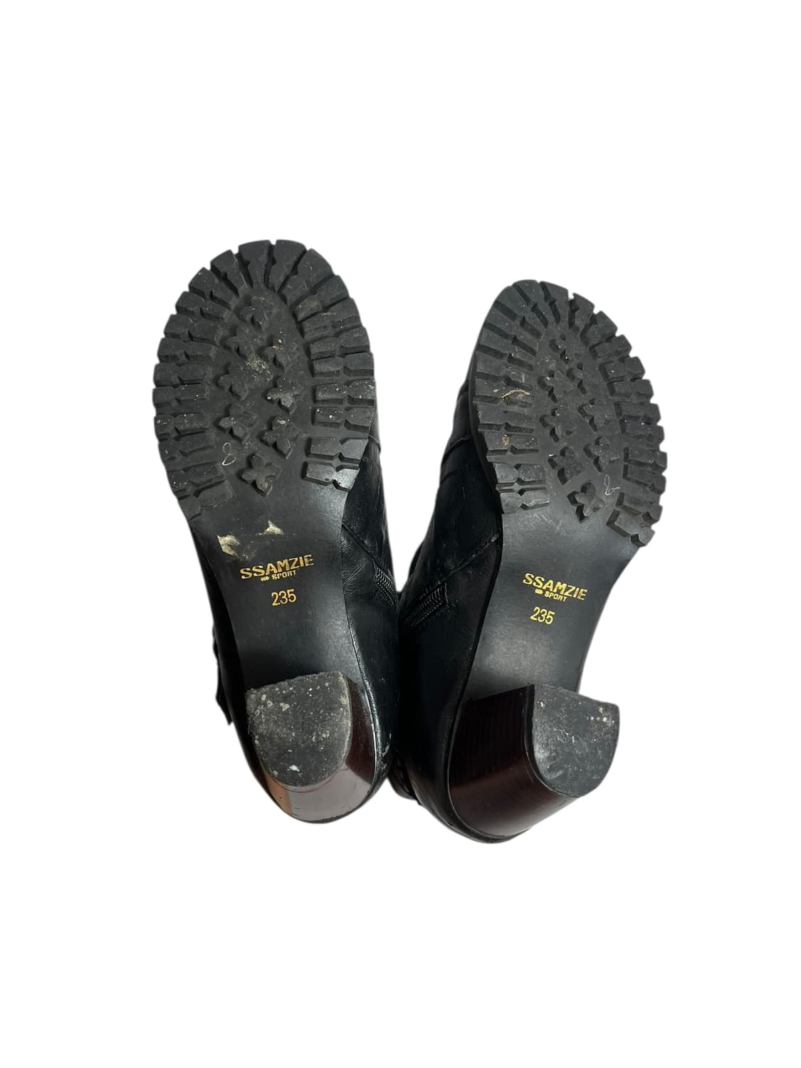 Ssamzie 블랙 레이스업 힐 워커 235 상품이미지4
