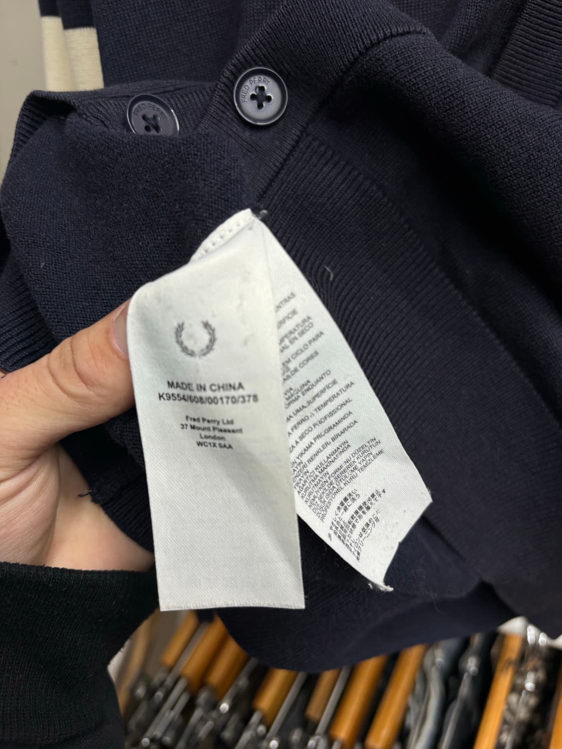 프레드페리 니트 가디건 상품이미지4