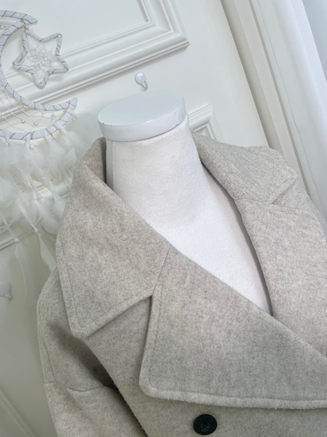 oatmeal melange loose short coat(size-M) 상품이미지7