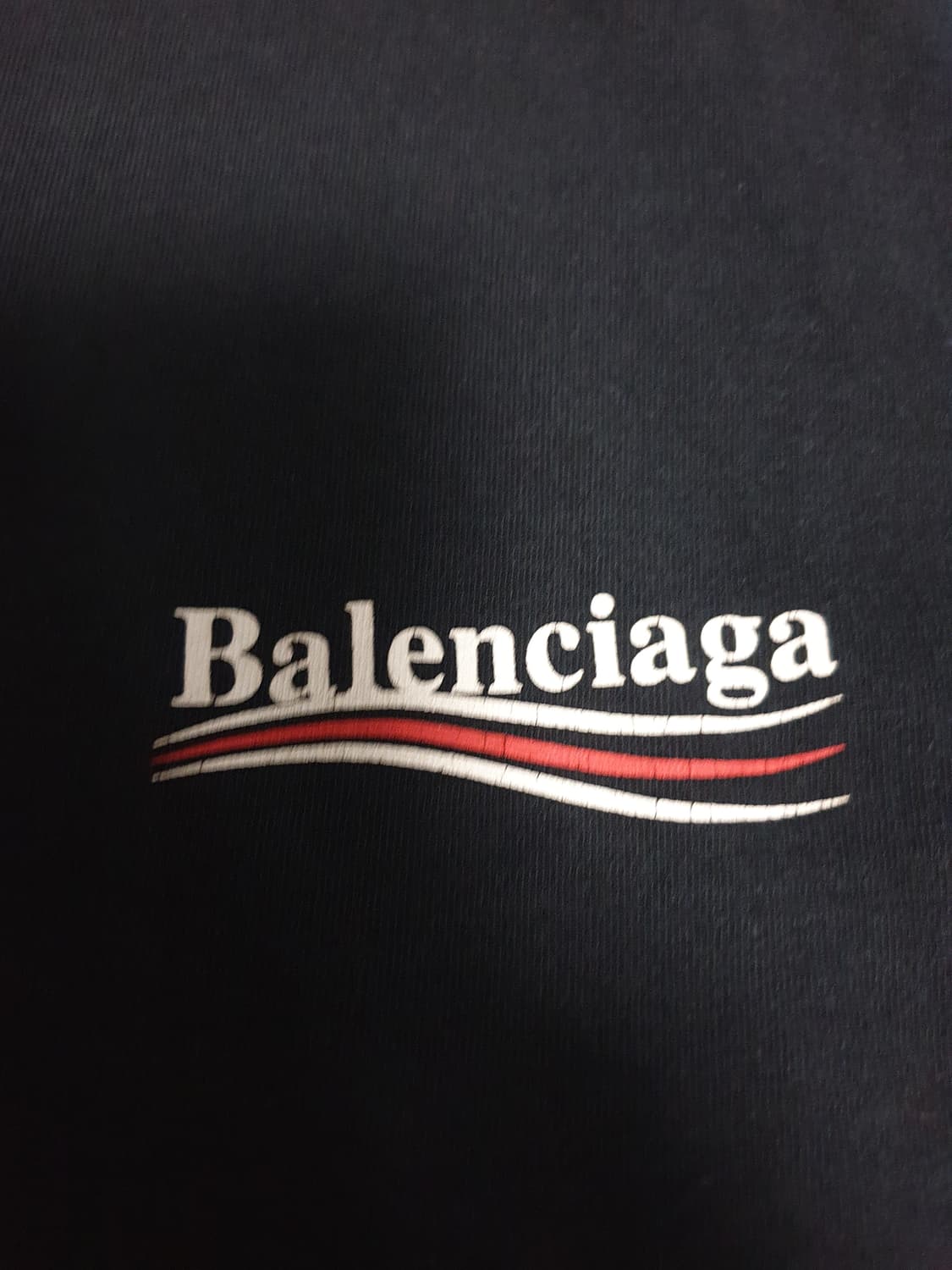 17s 발렌시아가 웨이브로고 반팔티 블랙 (S) 상품이미지2