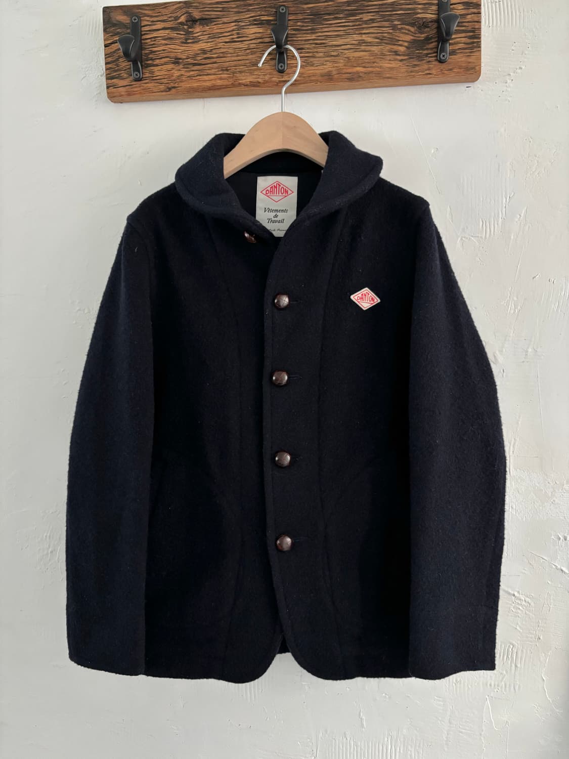 Danton 단톤 라운드 카라 네이비 울 자켓 상품이미지1