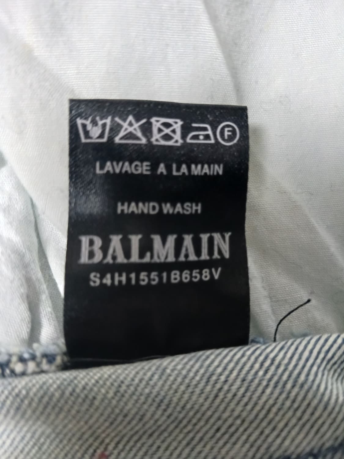 [32] 발망 연청워싱 슬림 바이커진 청바지 상품이미지10