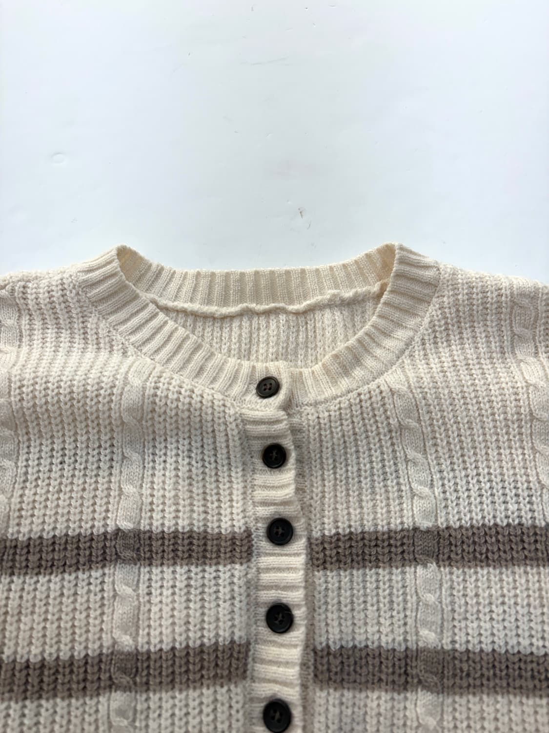 Samansa Mos2 스트라이프 헨리넥 니트 스웨터 상품이미지3