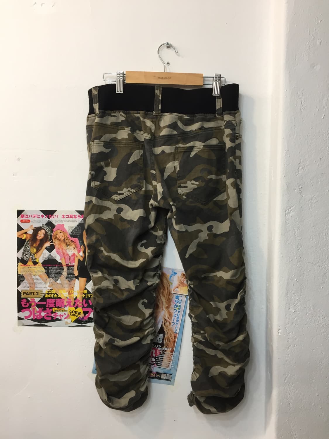 빈티지 갸루 셔링 카모 팬츠 상품이미지3