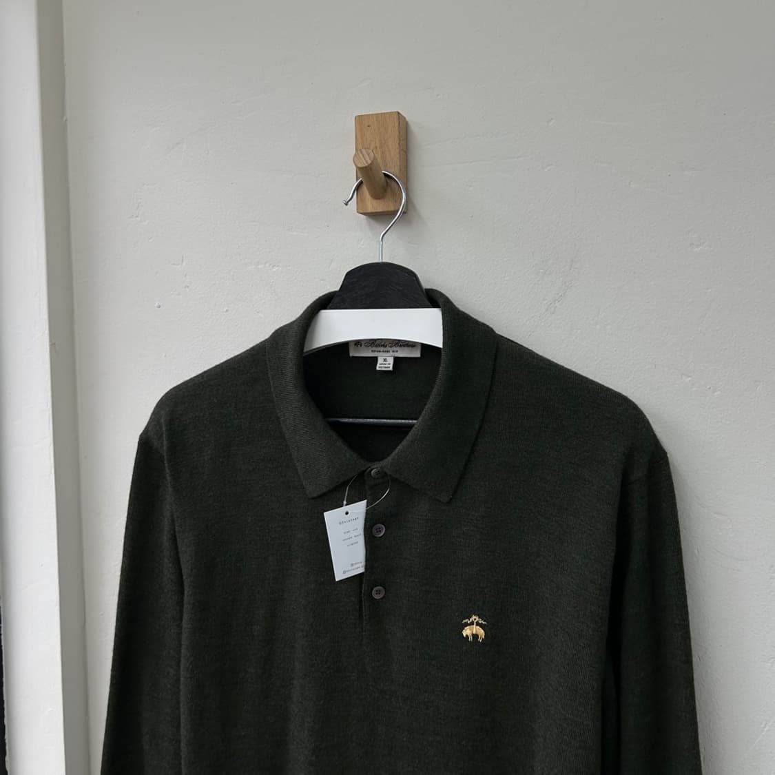 16526 - 브룩스 브라더스 카키 카라 울 니트 (울 100%) 상품이미지1