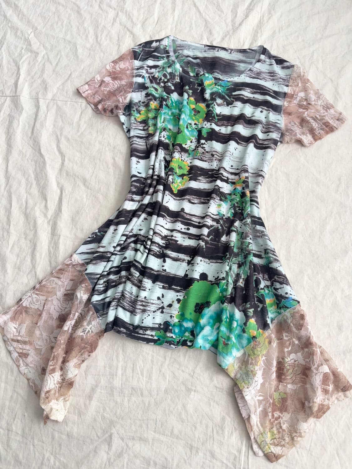 너드 페어리 오리엔탈 반팔 미니 원피스 상품이미지2