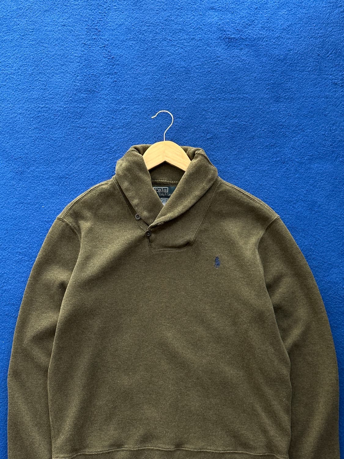 폴로 랄프로렌 카키 숄카라 니트 m 상품이미지1