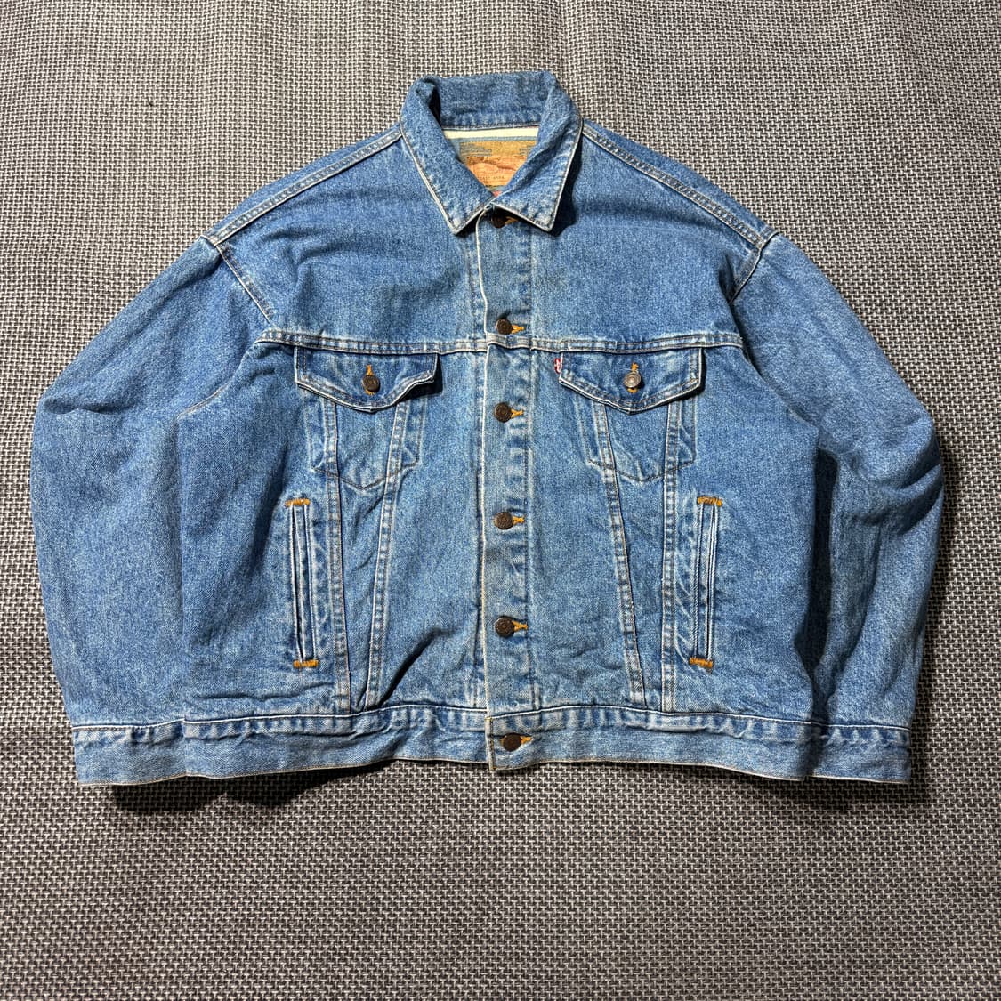 80s USA 리바이스 나바호 블랭킷 데님 트러커 (old-8530) 상품이미지1