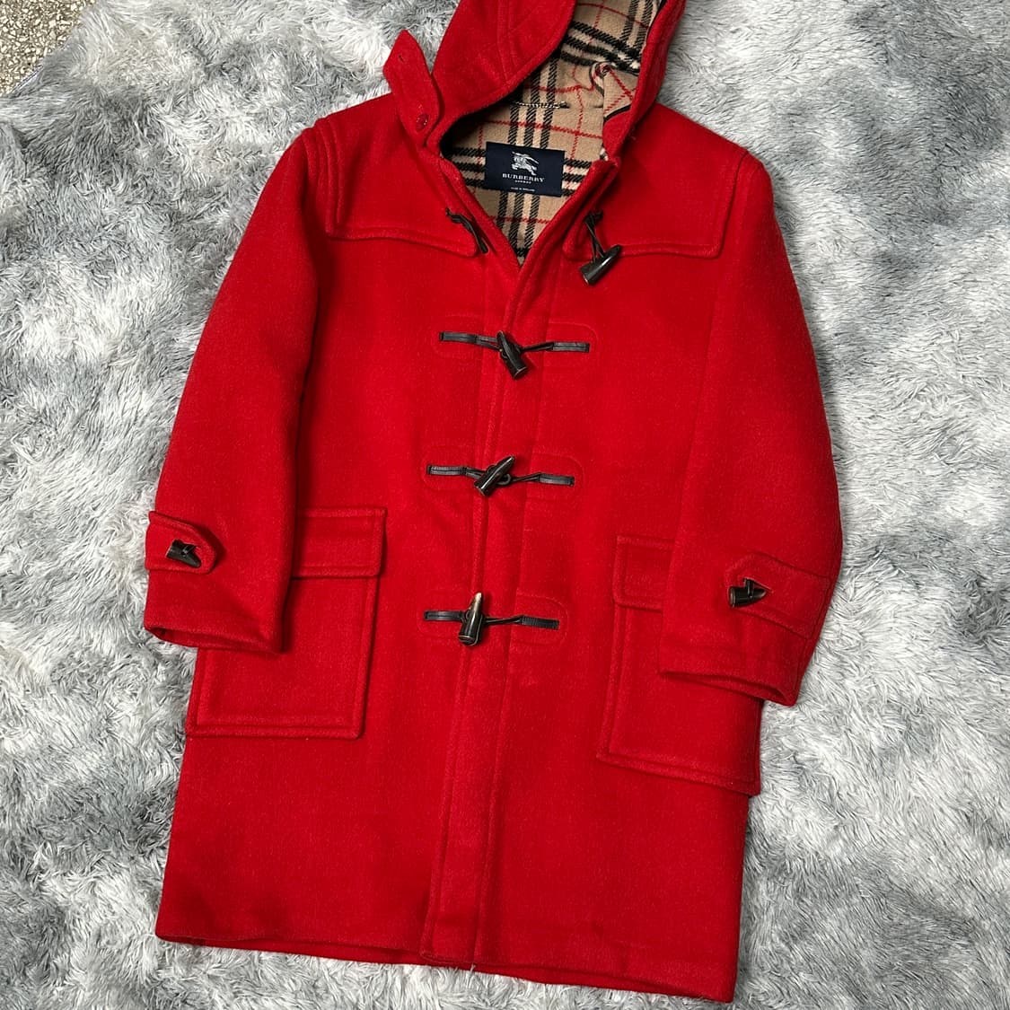 버버리 떡볶이 레드 더플코트  상품이미지1