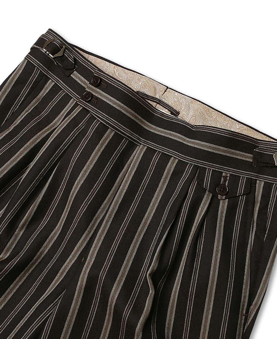 에토네 [Etonne] 아브라함 문 브라운 스트라이프 마초 더블 수트 상품이미지9