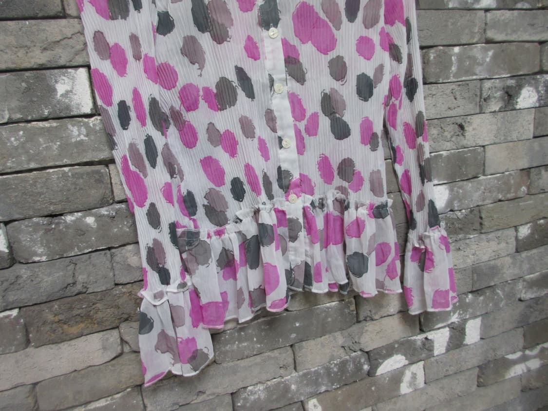 dot frill see-through shffon bl cardigan 상품이미지2