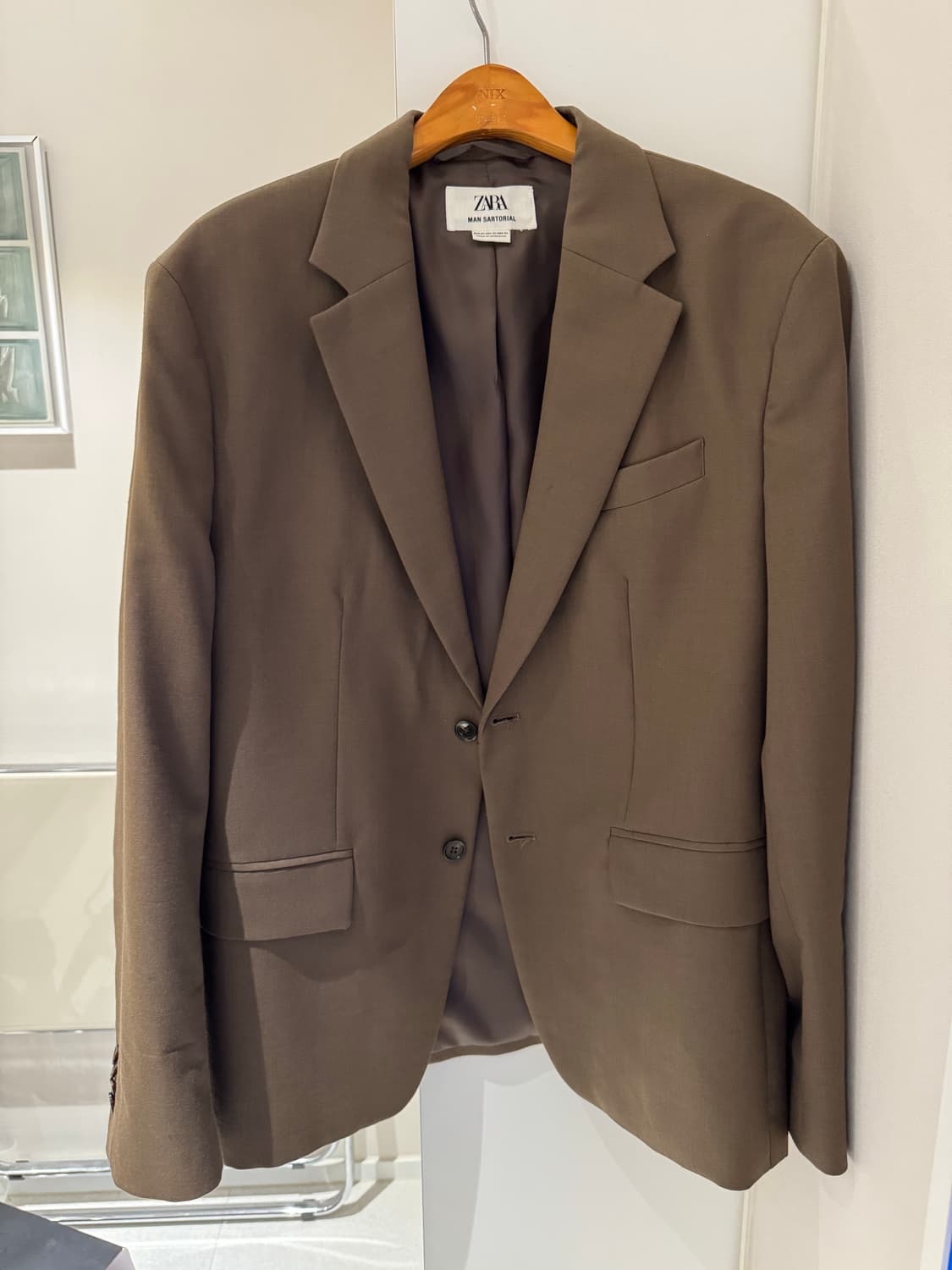 ZARA 맨 사토리얼 브라운 자켓 usa44 상품이미지1
