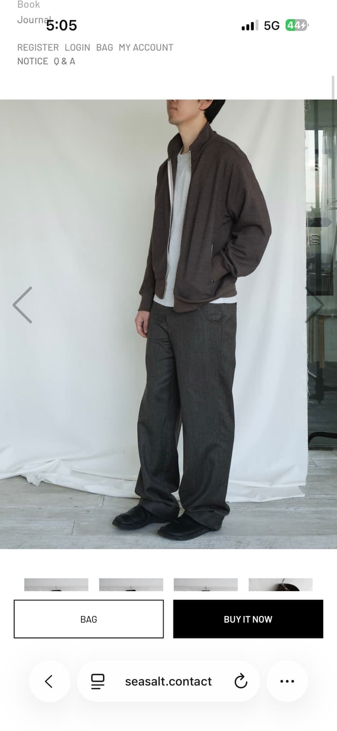 (2) sea solt sweat zip-up jacket (brown) 상품이미지1