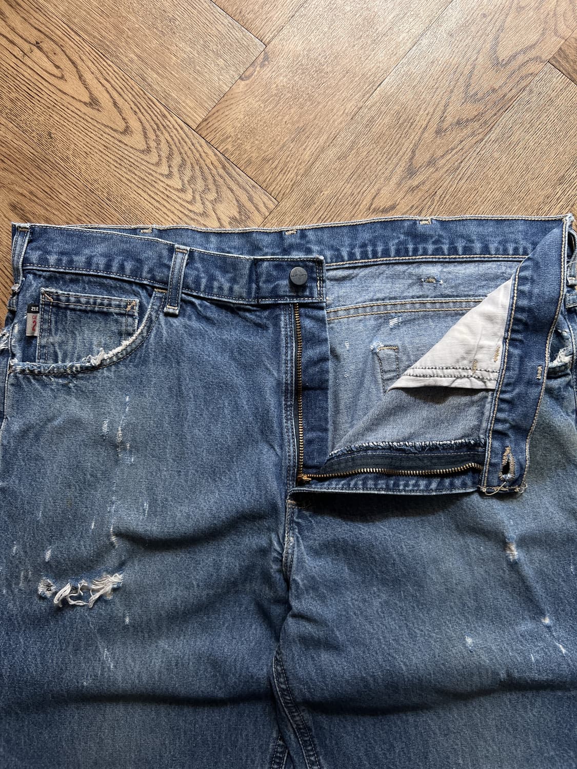 [38]칼하트FR USA 릴렉스핏 빈티지 데미지 데님 팬츠 상품이미지3