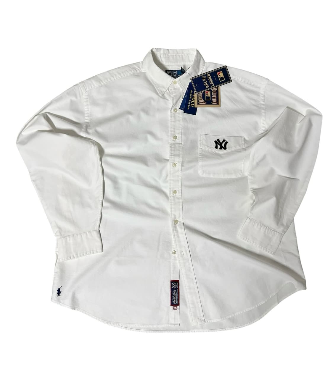 (새상품) 폴로 랄프로렌 뉴욕 양키스 콜라보 빅셔츠L 상품이미지1