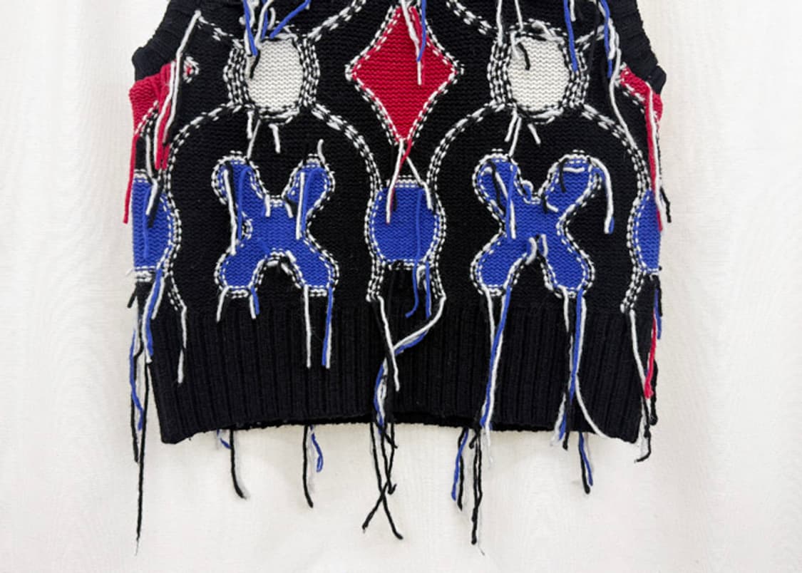 찰스 제프리 러버보이 프레이드 니트 베스트 상품이미지4