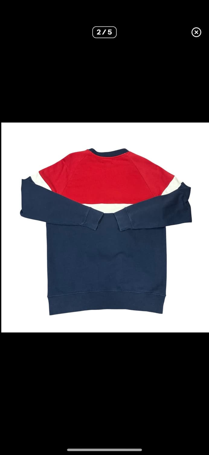  (바배) 아디다스 레드 네이비 배색 맨투맨 상품이미지2