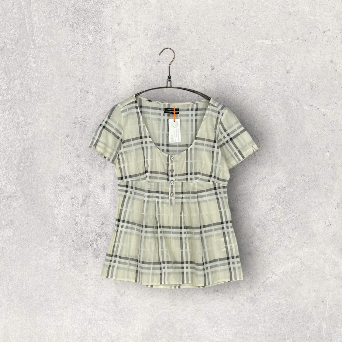 디젤 체크 패턴 반팔 상품이미지1