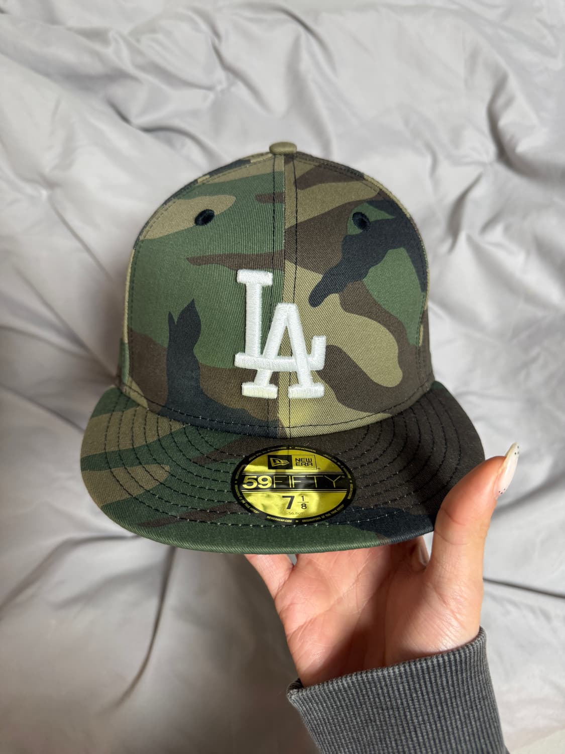 MLB LA 다저스 베이직 피티드캡 우드랜드 카모 상품이미지2