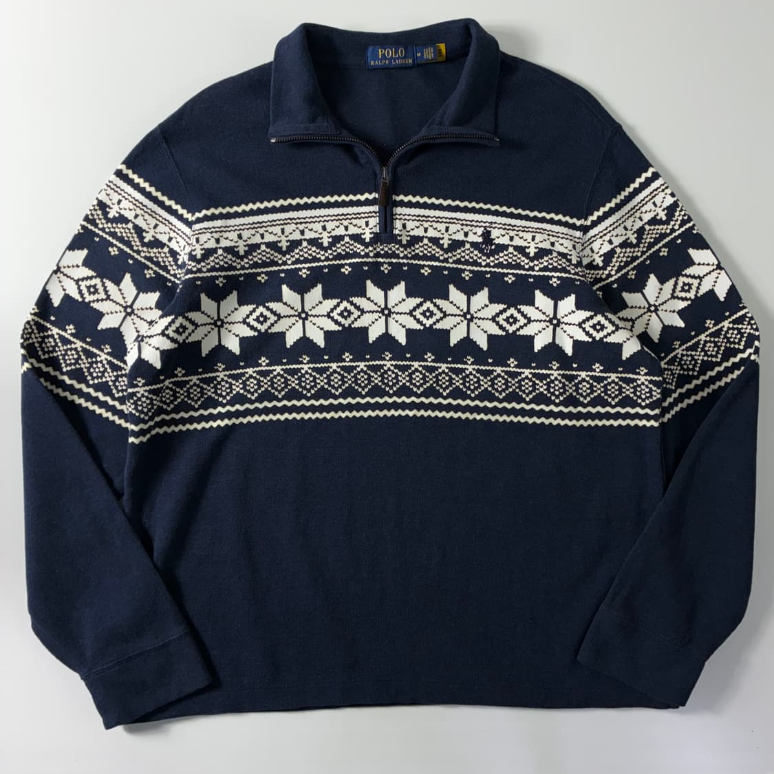 Polo 폴로 랄프로렌 신형 네이비 페어아일 쿼터집업 니트 상품이미지2