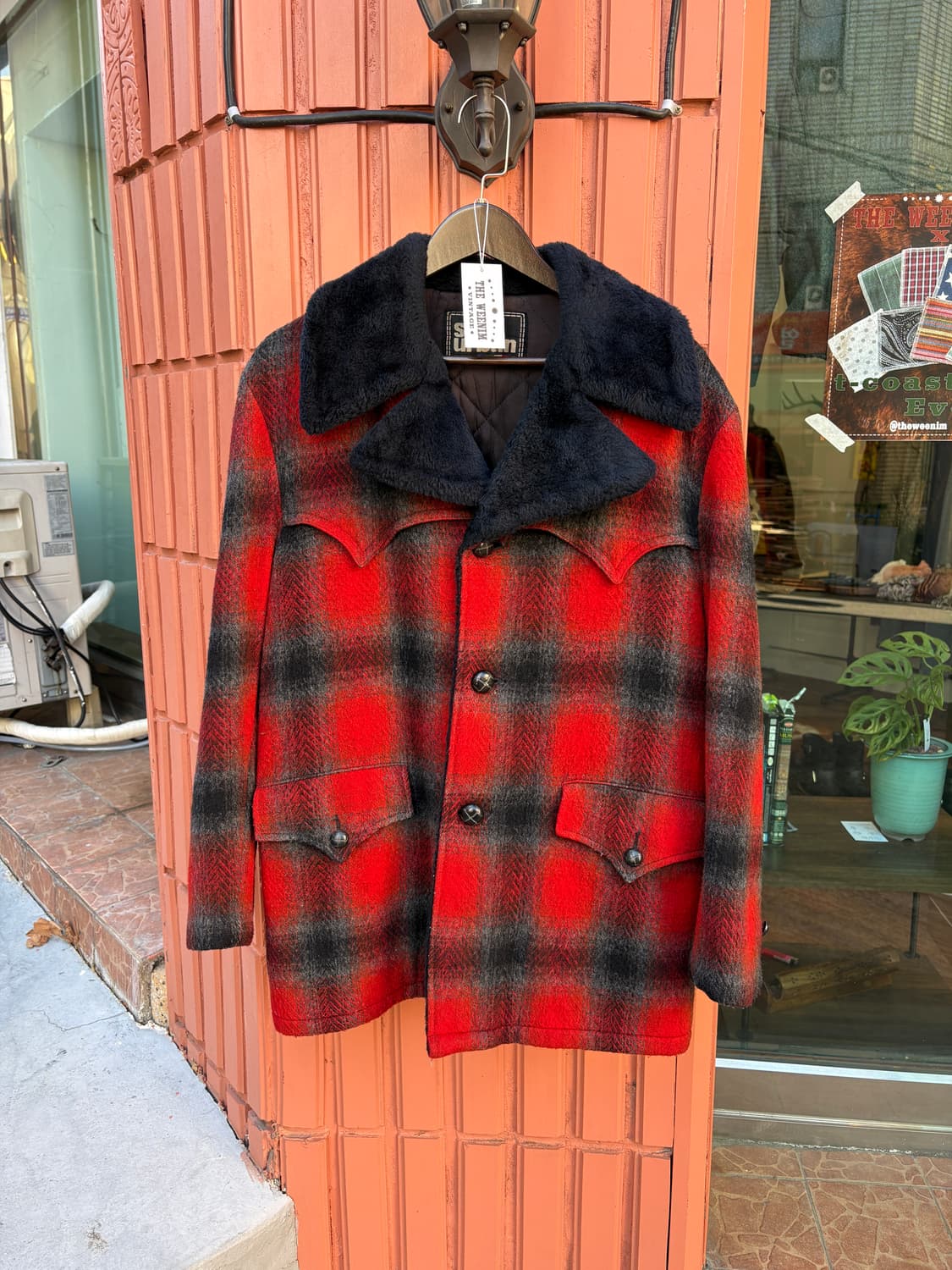 Vintage 체크 패턴 웨스턴 자켓 상품이미지1