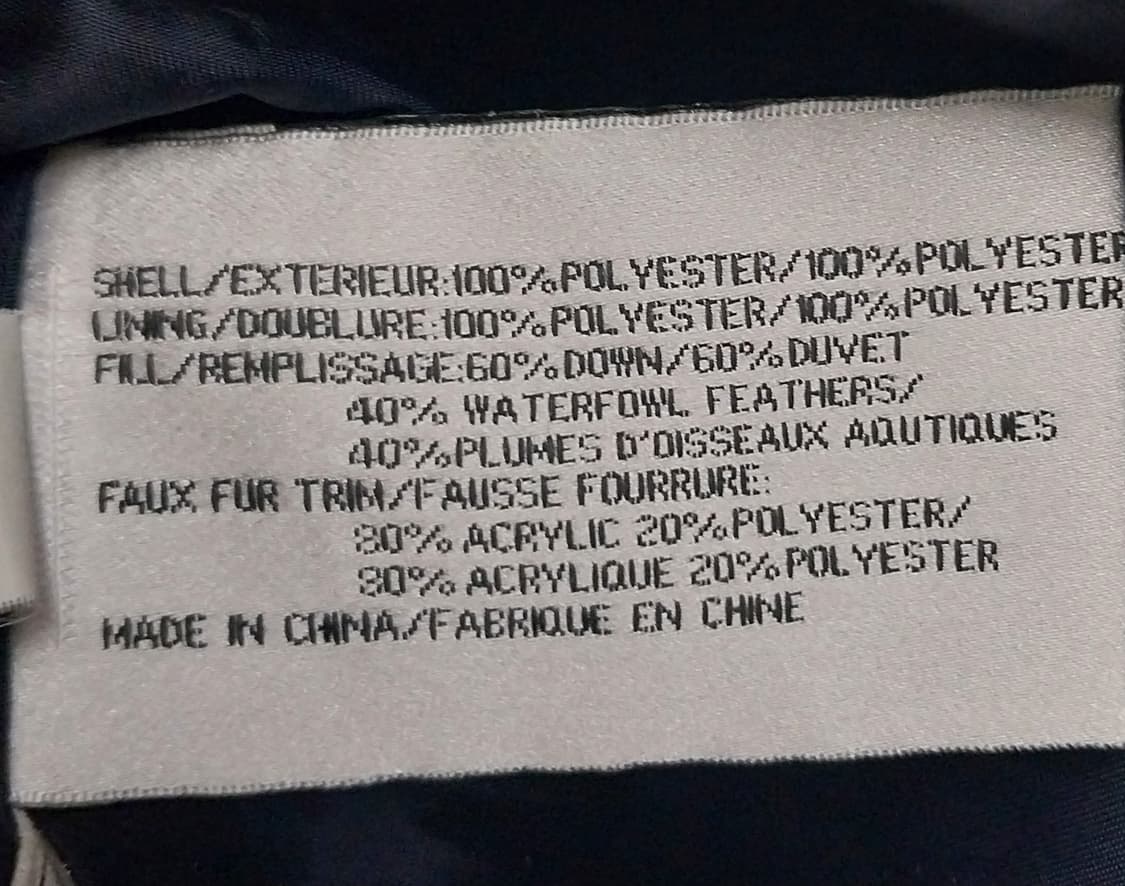 DKNY 후드 퍼 네이비 롱패딩 M (55반까지) (후드탈부착가능) 상품이미지4