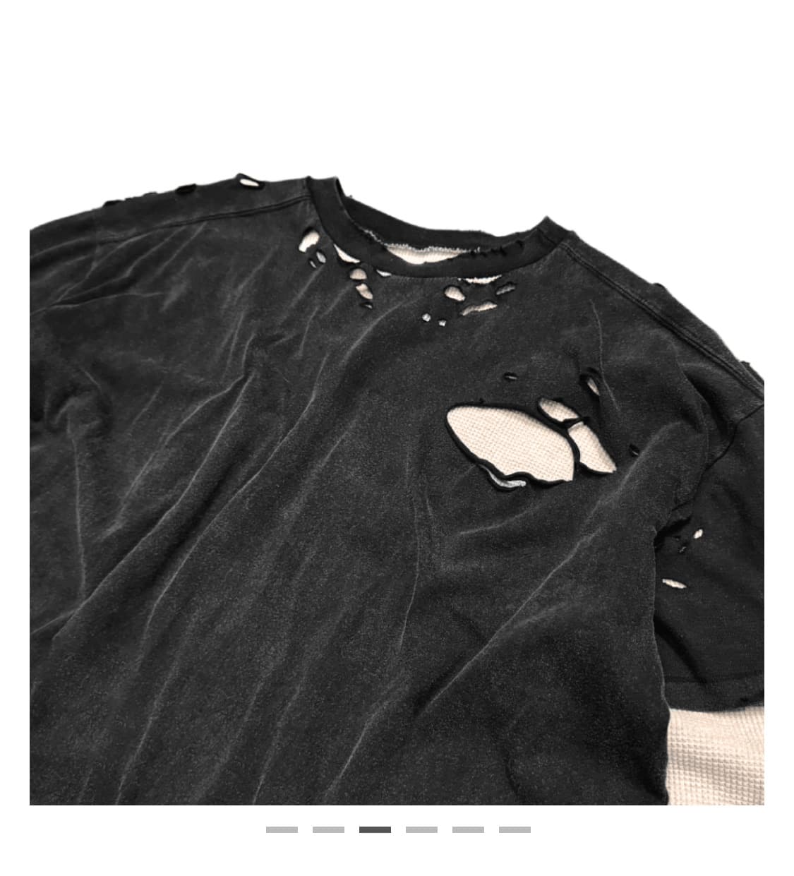 Hommeless 빈티지 레이어드 티셔츠 상품이미지3