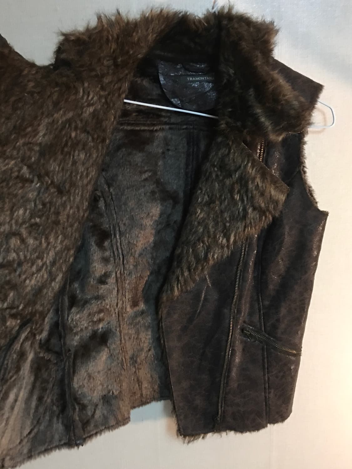 퍼 트리밍 베스트 ayadz프리즈프레임레이어룸와이즈걸파우닝빈티지입질연 상품이미지3