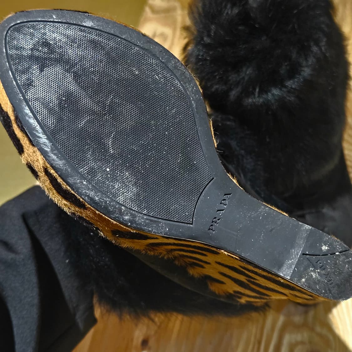 프라다 레오파드 웨지 힐 상품이미지6