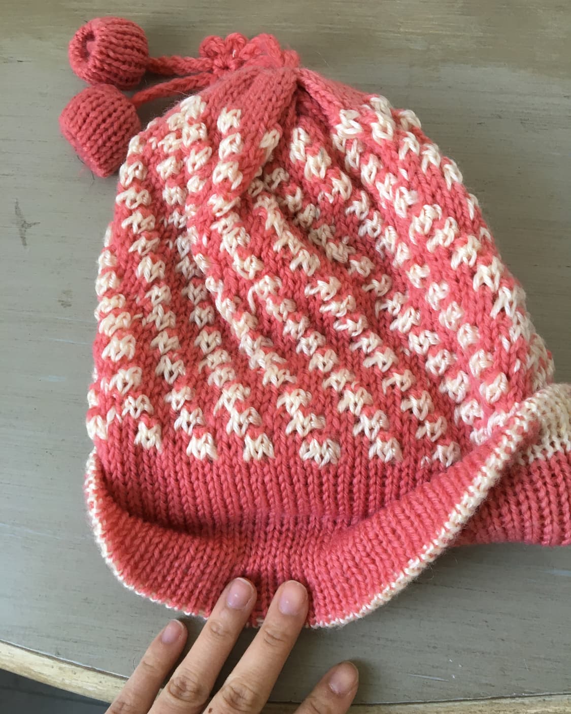  pom pattern knit beanie 상품이미지2