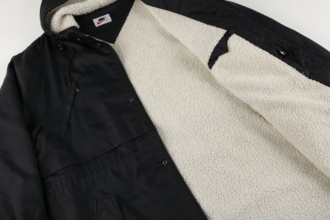 [XL] 90's 나이키 스우시 빅로고 올드스쿨 양털 롱패딩 상품이미지8