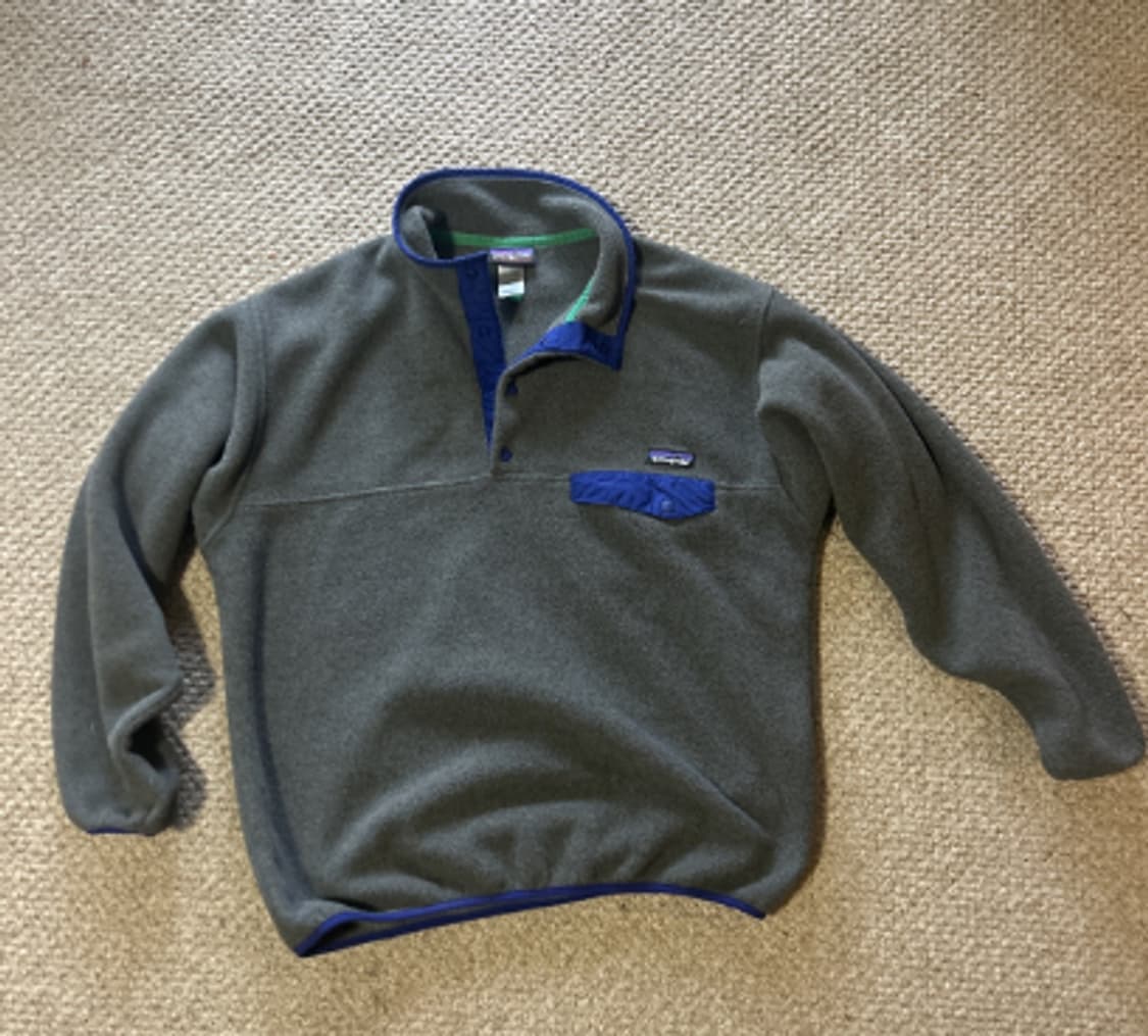 파타고니아 싱칠라 스냅 버튼 풀오버 플리스 그레이 M 상품이미지1