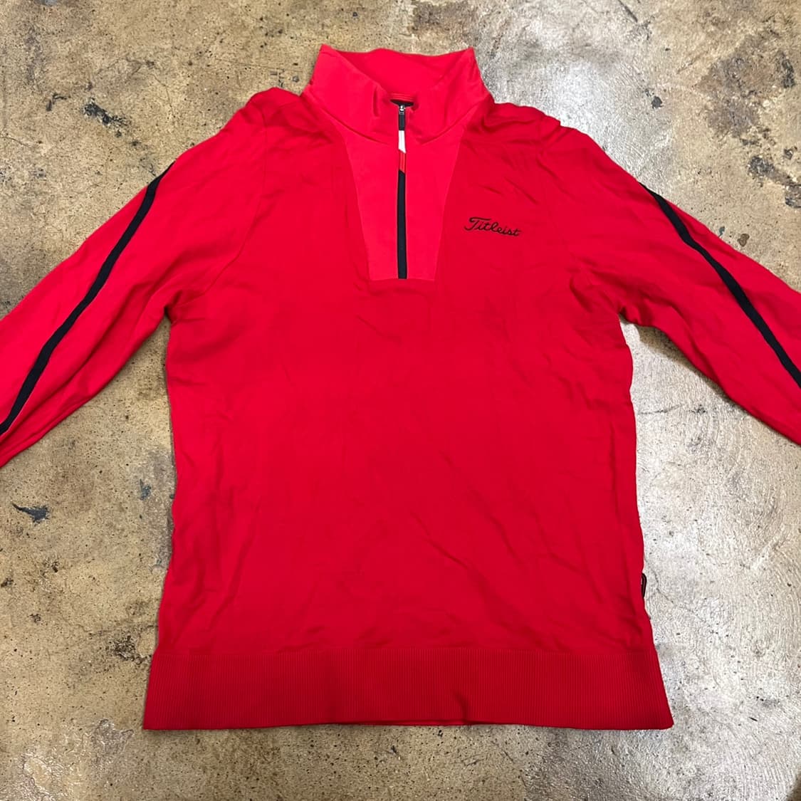 [정품/XL] 타이틀리스트 레드 하프넥 골프웨어 b19 상품이미지3