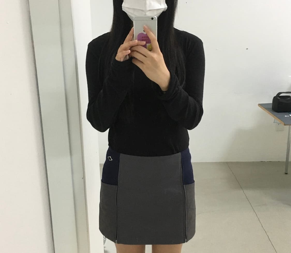 미스치프 슬릿 지퍼 스커트 M 상품이미지1